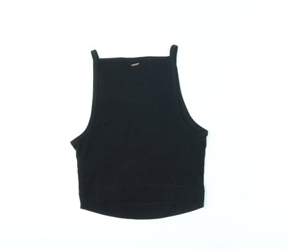 Womens UK Size S Marks and Spencer Black Cropped Tank
