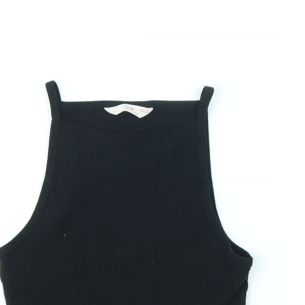 Womens UK Size S Marks and Spencer Black Cropped Tank