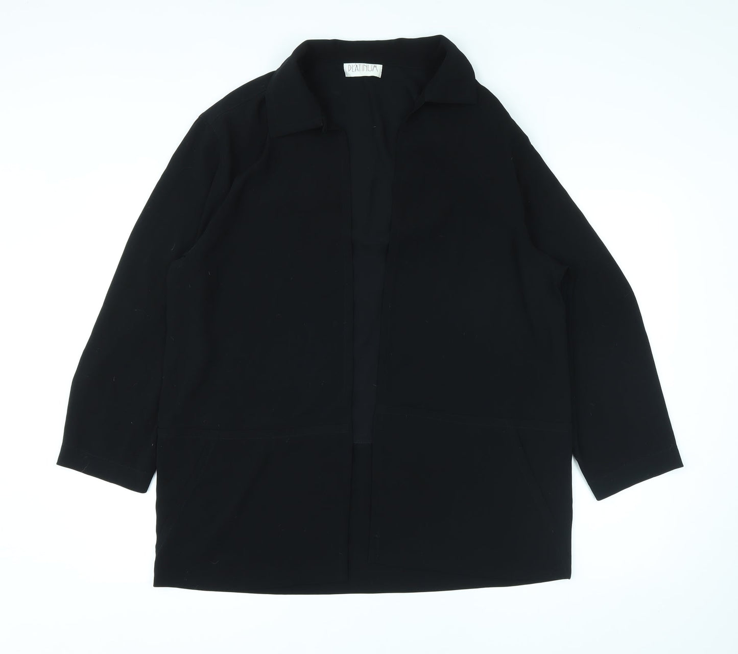 Womens UK Size 12 Platinum Black Cardigan Jumper