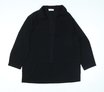 Womens UK Size 12 Platinum Black Cardigan Jumper