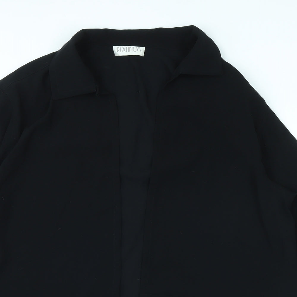 Womens UK Size 12 Platinum Black Cardigan Jumper