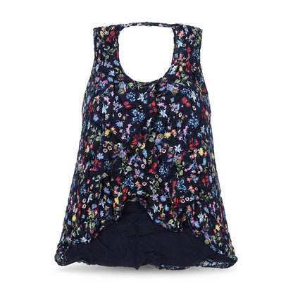 Womens UK Size XS Bershka Blue Basic Tank