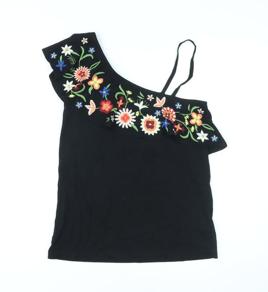 Womens UK Size 6 NEXT Black Basic Tank
