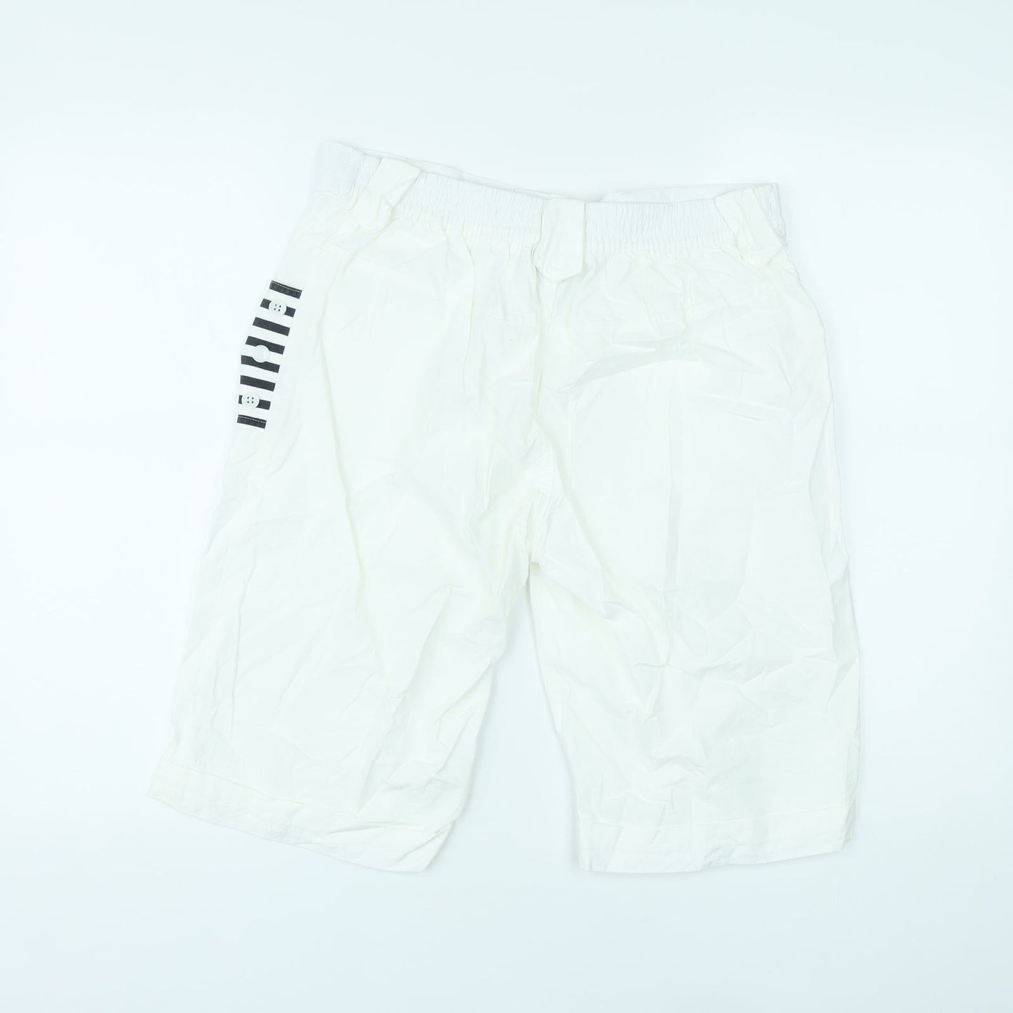 White Diamonds Womens White Striped Cotton Chino Shorts Size XL L10.5 in Regular Zip
