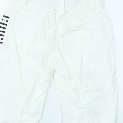 White Diamonds Womens White Striped Cotton Chino Shorts Size XL L10.5 in Regular Zip