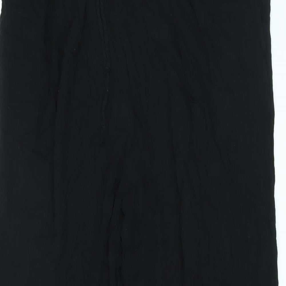 Iisla&Bird Womens Black Viscose Trousers Size 14 L27 in Regular Drawstring