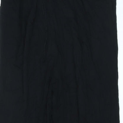 Iisla&Bird Womens Black Viscose Trousers Size 14 L27 in Regular Drawstring