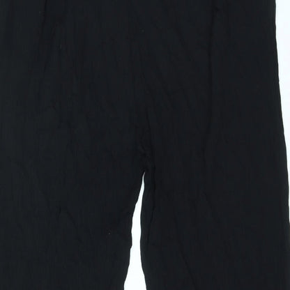 Iisla&Bird Womens Black Viscose Trousers Size 14 L27 in Regular Drawstring