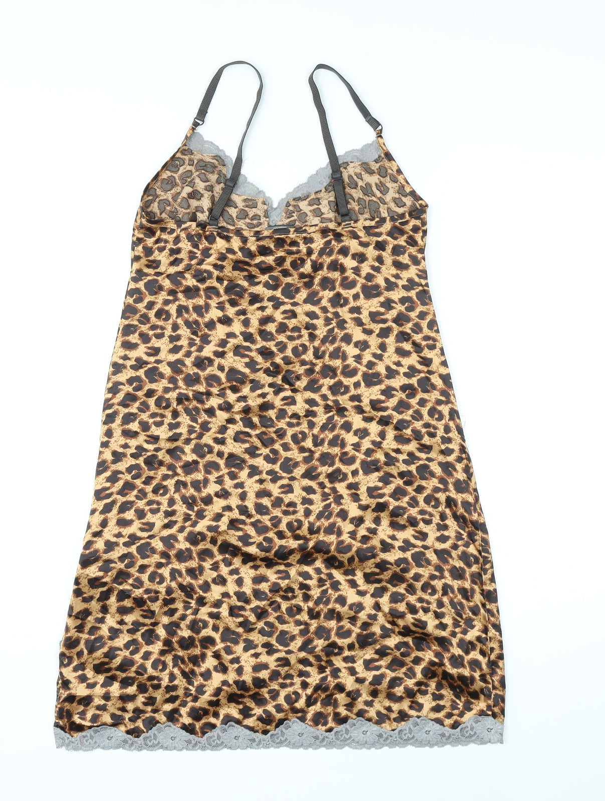 Marks and Spencer Womens Brown Animal Print Polyester Cami One Piece Size 8