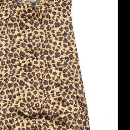 Marks and Spencer Womens Brown Animal Print Polyester Cami One Piece Size 8