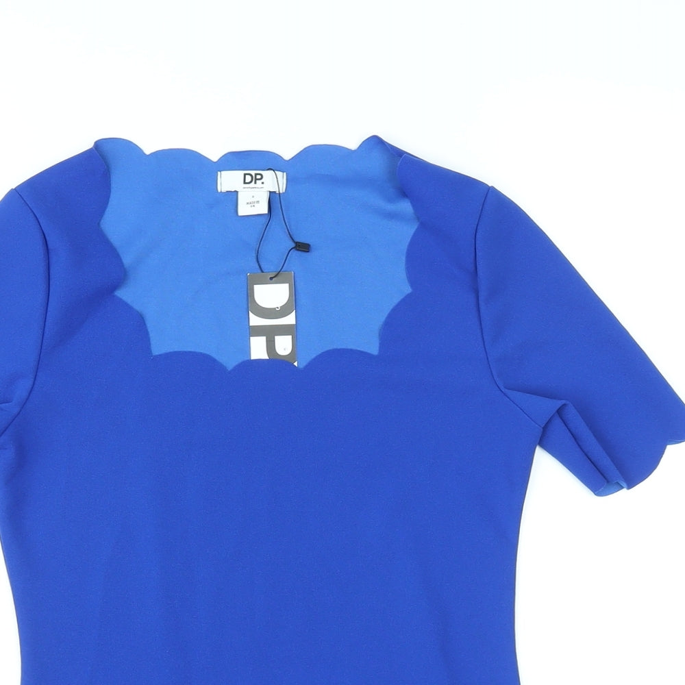 Womens UK Size S Dorothy Perkins Blue Basic T-Shirt