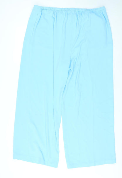 Womens UK Size 22 Marks and Spencer Regular Fit  Blue Trousers