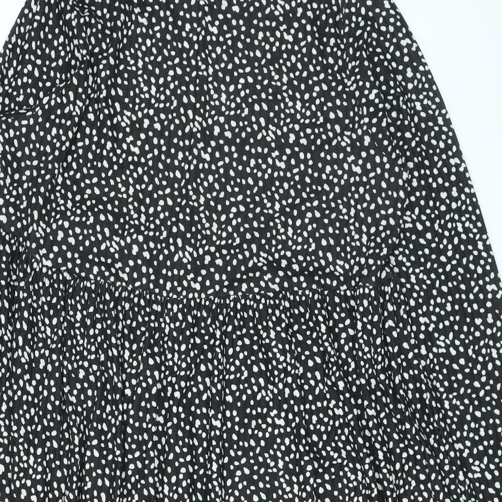 Evans Womens Black Polka Dot Polyester A-Line Size 20 Round Neck Pullover