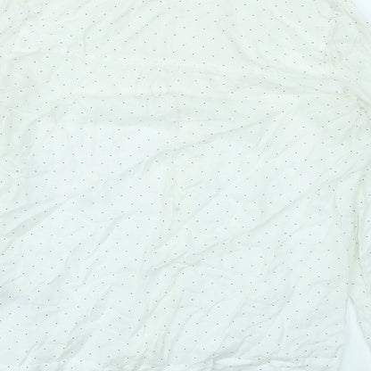 Womens UK Size 8 Marks and Spencer White Basic Button-Up