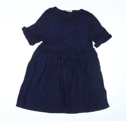 Daisy Street Womens Blue Viscose A-Line Size M Round Neck Pullover