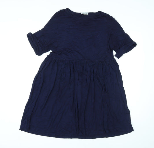 Daisy Street Womens Blue Viscose A-Line Size M Round Neck Pullover