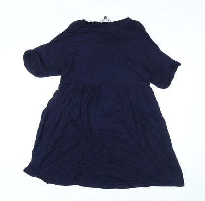 Daisy Street Womens Blue Viscose A-Line Size M Round Neck Pullover