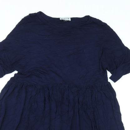 Daisy Street Womens Blue Viscose A-Line Size M Round Neck Pullover