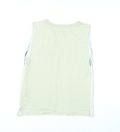 Womens UK Size S Zara Beige Basic Tank