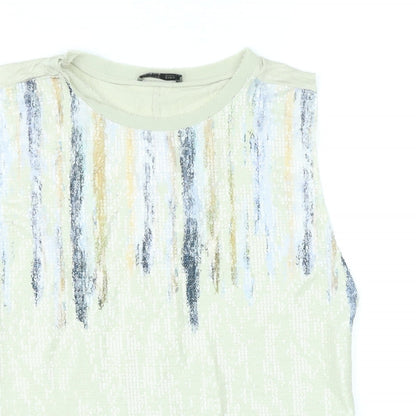 Womens UK Size S Zara Beige Basic Tank