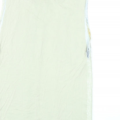 Womens UK Size S Zara Beige Basic Tank