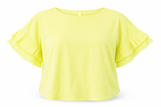 Womens UK Size M Quiz Yellow Basic Blouse