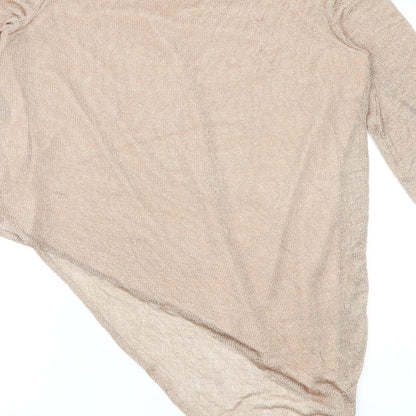 Per Una Womens Pink Viscose Basic Blouse Size 16 Round Neck