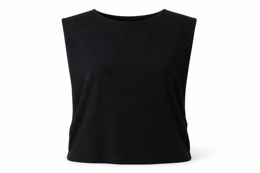 Womens UK Size M Misspap Black Basic Tank