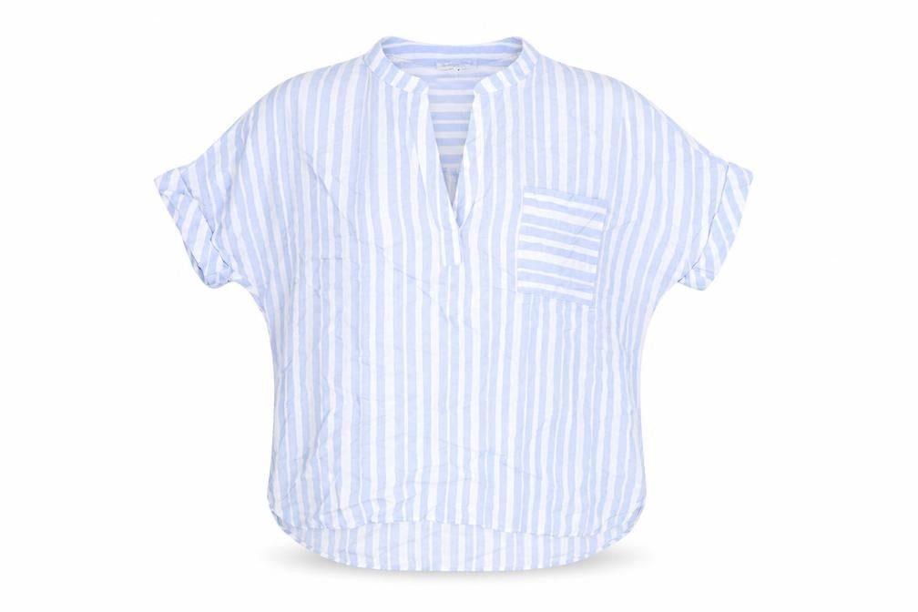 Womens UK Size 6 Warehouse Blue Basic T-Shirt