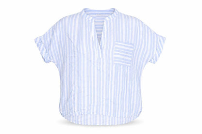 Womens UK Size 6 Warehouse Blue Basic T-Shirt