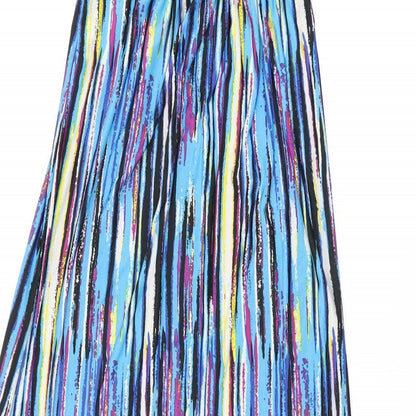 Stella Womens Multicoloured Geometric Polyester Maxi Size M V-Neck Pullover