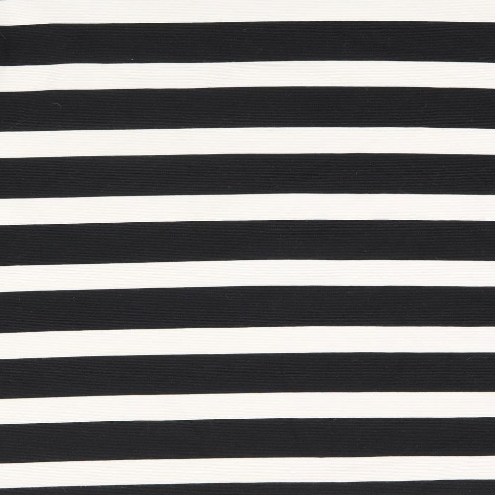 TR Womens Black Striped Polyester Basic T-Shirt Size 18 Boat Neck