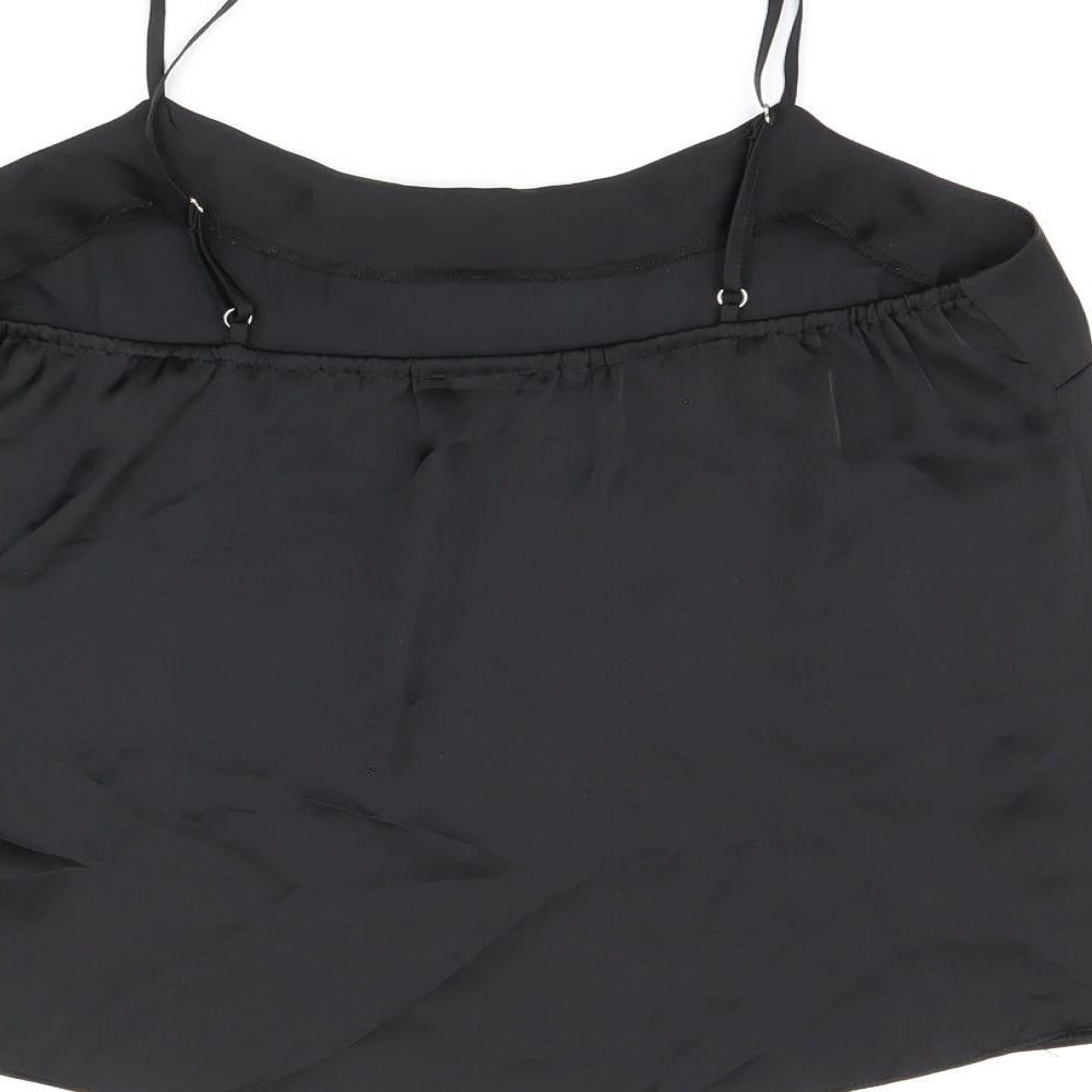 Womens UK Size 12 River Island Black Camisole T-Shirt