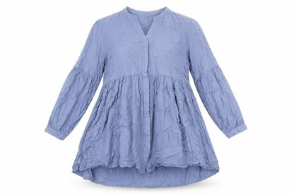 Glamorous Womens Blue Viscose Shift Size 12 V-Neck Button