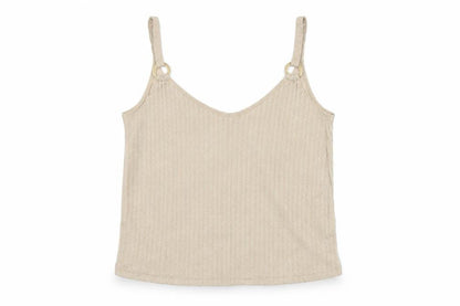 Womens UK Size S Stradivarius Beige Camisole T-Shirt