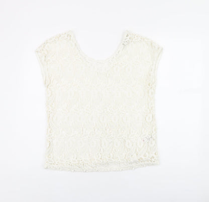 Womens UK Size 12 NEXT White Basic T-Shirt