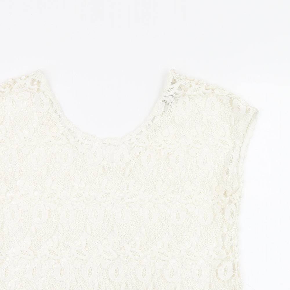 Womens UK Size 12 NEXT White Basic T-Shirt