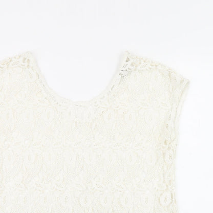 Womens UK Size 12 NEXT White Basic T-Shirt