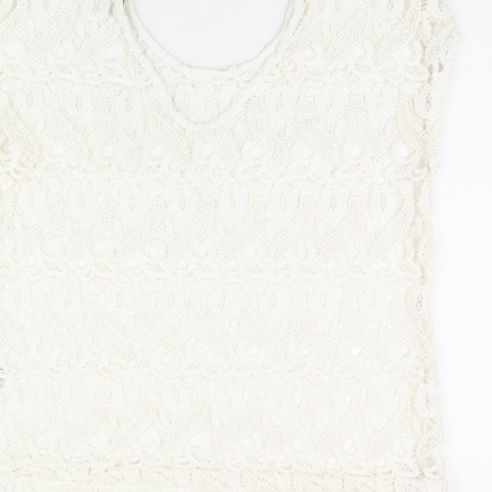 Womens UK Size 12 NEXT White Basic T-Shirt