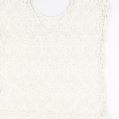 Womens UK Size 12 NEXT White Basic T-Shirt