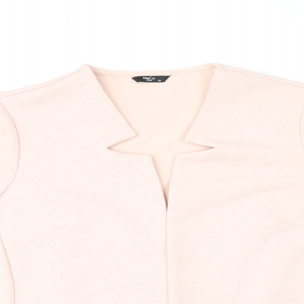 Womens UK Size 12 M&Co Pink Jacket