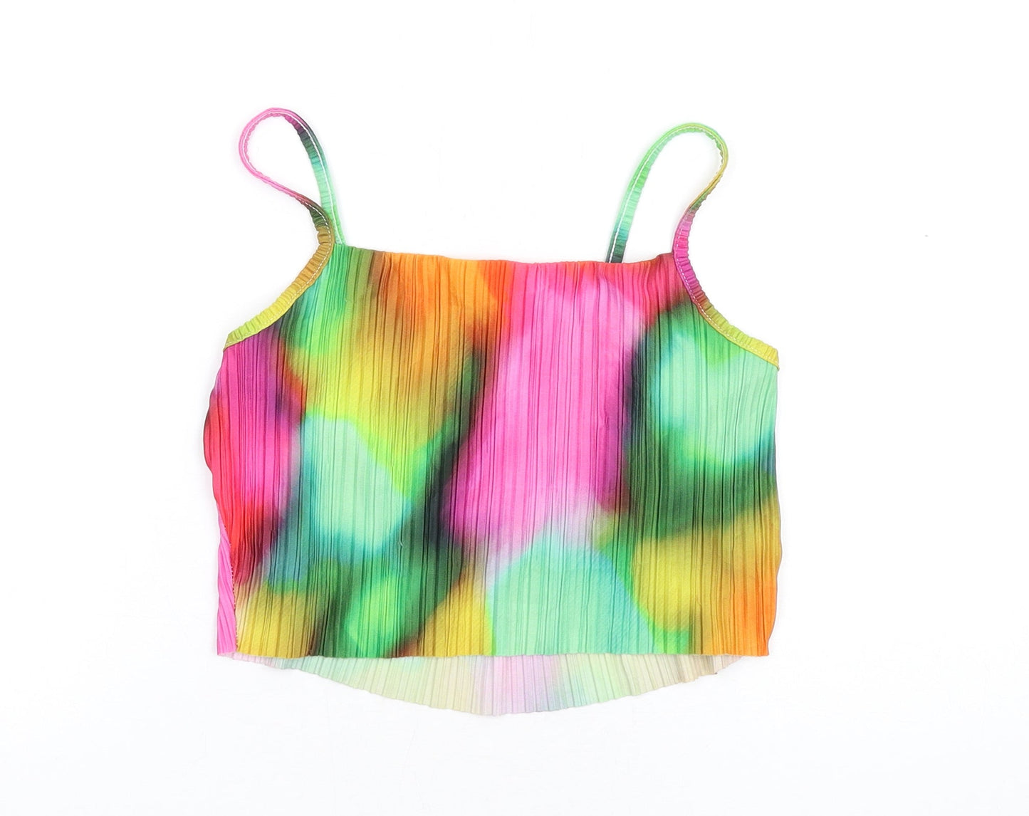 Womens UK Size M Pink Vanilla Multicoloured Camisole T-Shirt