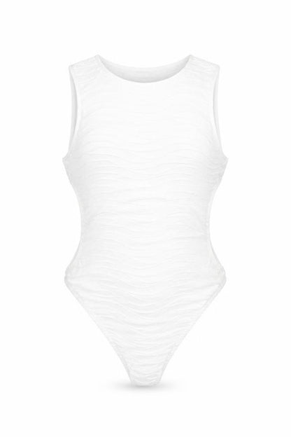 Womens UK Size 4 Boohoo One-Piece White Bodysuit