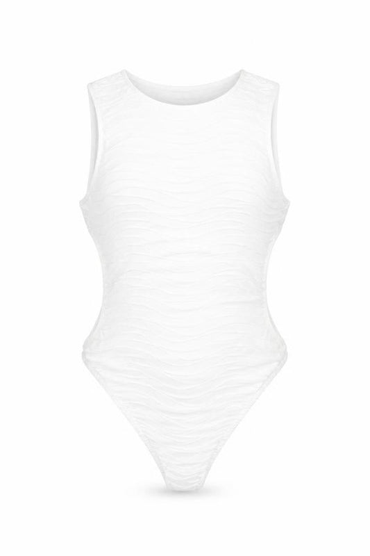 Womens UK Size 4 Boohoo One-Piece White Bodysuit