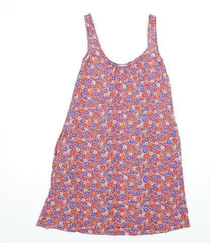 NEXT Womens Multicoloured Floral Viscose Tank Dress Size S Scoop Neck Pullover