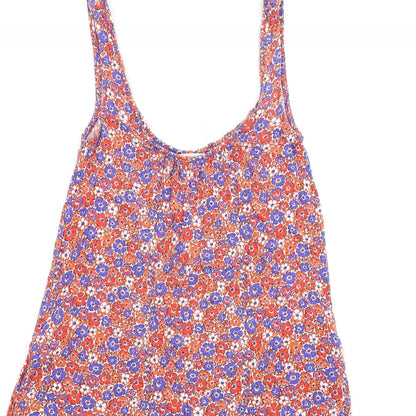 NEXT Womens Multicoloured Floral Viscose Tank Dress Size S Scoop Neck Pullover