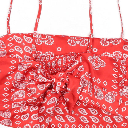 Womens UK Size L Stradivarius Red Camisole T-Shirt