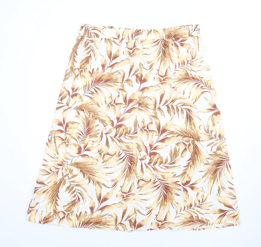 Bonmarché Womens Multicoloured Geometric Polyester A-Line Skirt Size 18