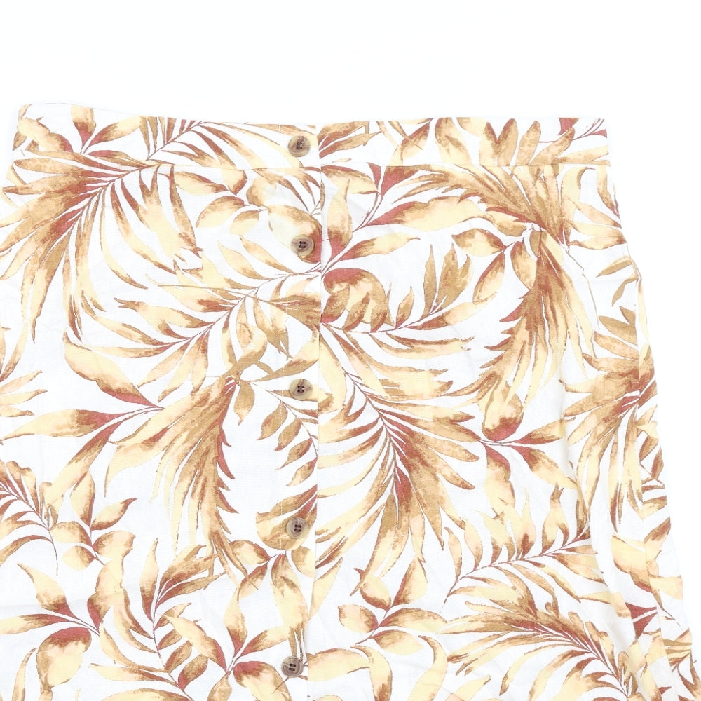 Bonmarché Womens Multicoloured Geometric Polyester A-Line Skirt Size 18