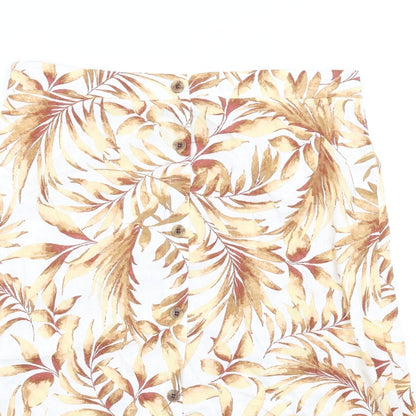 Bonmarché Womens Multicoloured Geometric Polyester A-Line Skirt Size 18